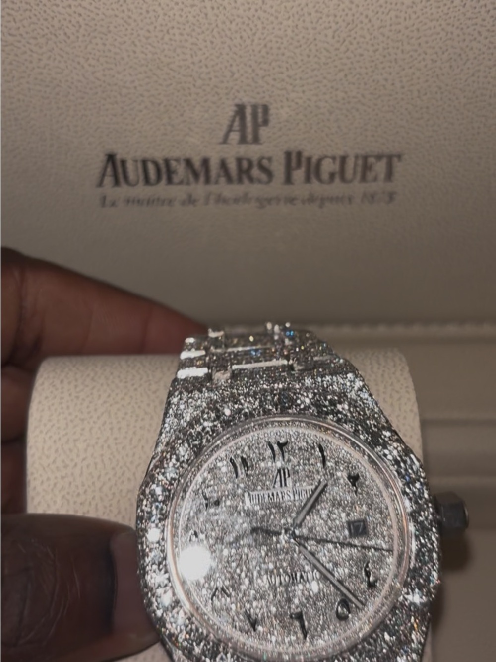 Audemars Piguet Men’s Diamond Pavé Silver Watch
